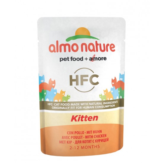 ΑLMO NATURE HFC NATURAL WET CAT POUCH - CHICKEN 55G   