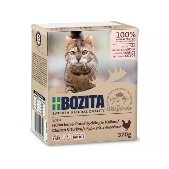 Bozita Chunks In Sauce With Chicken & Turkey 370g