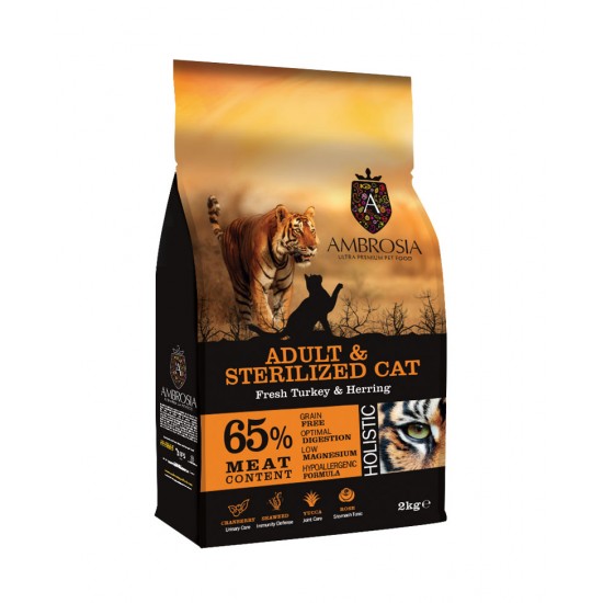 Ambrosia Grain Free Cat Adult & Sterlized 2kg