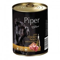 Piper Chicken Hearts And Brown Rice 800gr