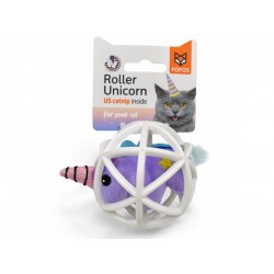FOFOS Roller Unicorn In A Cage Ball Catnip Toy - Pink