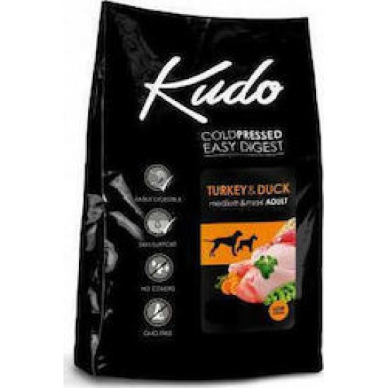 KUDO adult mini turkey and duck low grain 15kg..