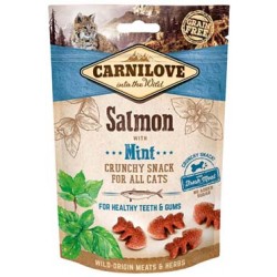 Carnilove Crunchy Cat Treats Salmon with Mint 50g