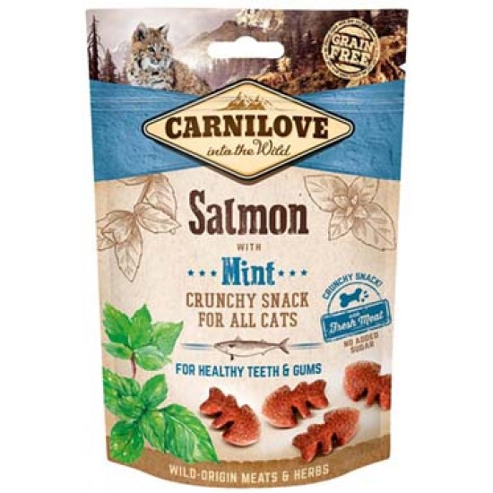 Carnilove Crunchy Cat Treats Salmon with Mint 50g