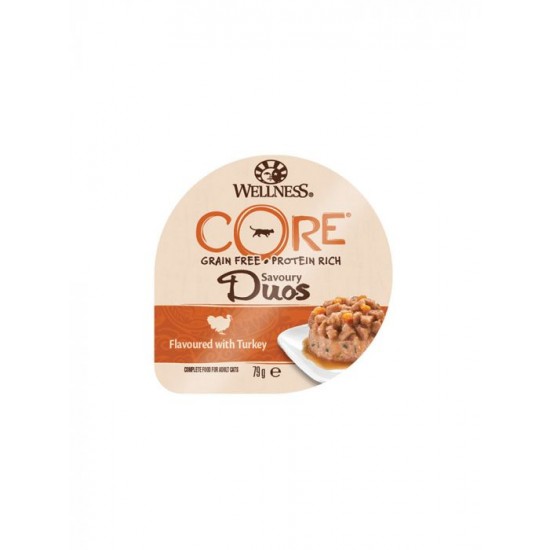 Wellness CORE Cat Savoury Duos Γαλοπούλα 79 gr