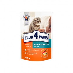 Club 4 Paws With Mackerel in Gravy For Adult Cats 100g