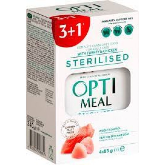 Optimeal Sterilised with Turkey and Chicken 3+1