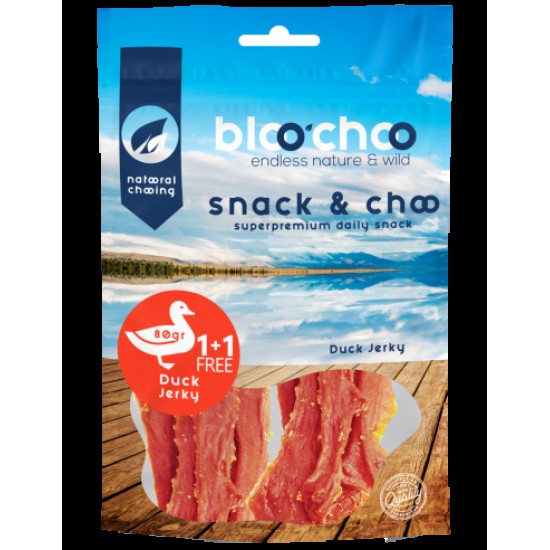 BLOOCHOO SNACKS DUCK JERKY ΛΙΧΟΥΔΙΕΣ ΜΕ ΠΑΠΙΑ 80 g