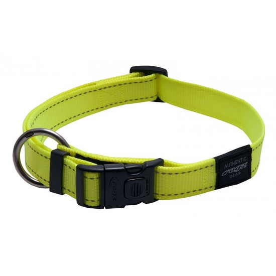 Rogz Dog Collar Classic XLarge Dayglow Yellow