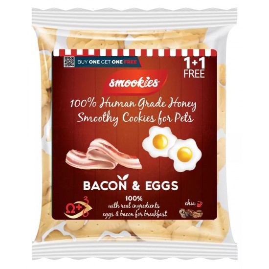 SMOOKIES BACON & ΕGGS BISCUITS 250GR (1+1 FREE)