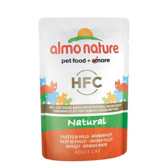ALMO NATURE HFC NATURAL WET CAT POUCH - CHICKEN FILLET 55G