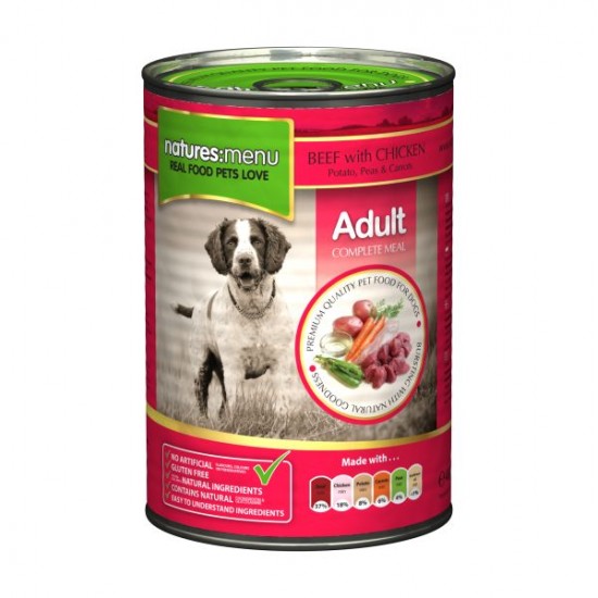Natures Menu Dog Can Beef & Chicken 400g 