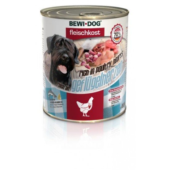 Bewi Dog Chicken Heart 800gr