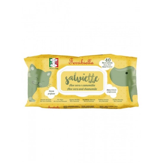     SALVIETTE FERRIBIELLA ALOE VERA & CHAMOMILE 40 PC