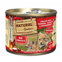 Natural Greatness cats with chicken, yogurt, banana and strawberries 200g