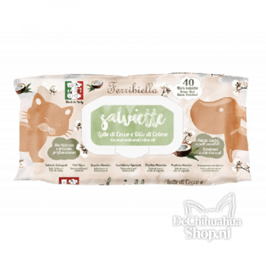 SALVIETTE FERRIBIELLA ΜΑΝΤΗΛΑΚΙΑ COCONUT-COTTON 40PC