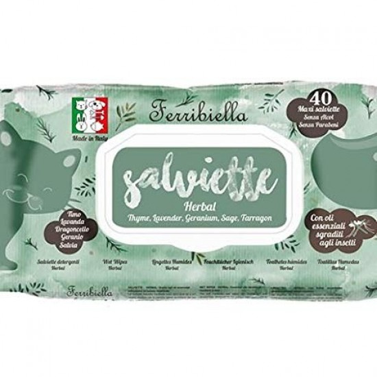 SALVIETTE FERRIBIELLA HERBAL 40 PC