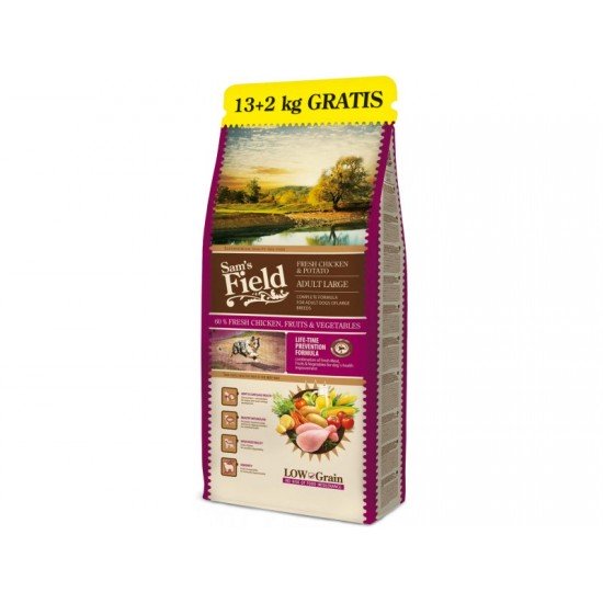Sam's Field Adult Large Chicken & Potato 13kg + 2kg..