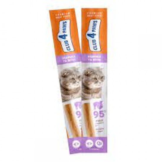 Club 4 Paws Premium Meaty Stick Λιχουδιά Γάτας Με Γαλοπούλα Και Αρνί 5 gr