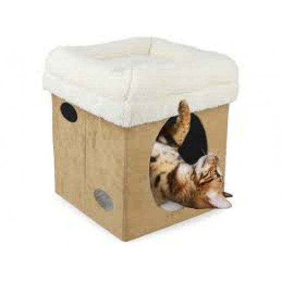 AFP Φωλιά Γάτας 2 in 1 Castle Μπέζ