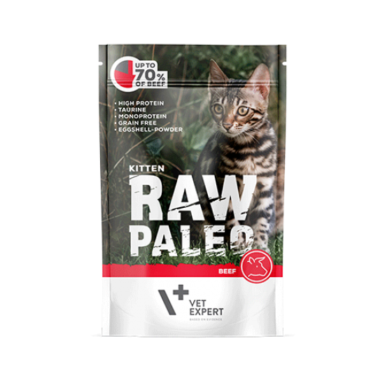 Cat Raw Paleo wet Kitten Beef 100 gr
