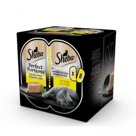 SHEBA PERFECT PORTIONS Chicken Pate 6X37,5gr SHEBA PERFECT PORTIONS Chicken Pate 6X37,5gr