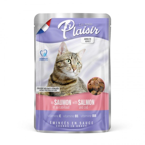 PLAISIR POUCH SALMON AND COD 100gr