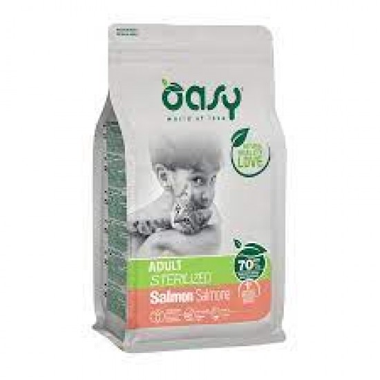 OASY Adult Cat Sterilised Salmon 1,5kg..