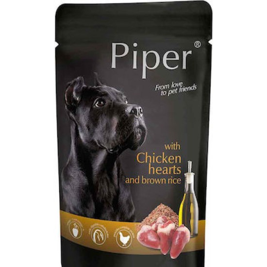 Dolina Noteci Piper Chicken Hearts & Brown Rice 500gr
