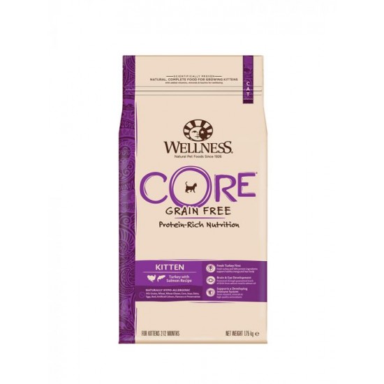 Wellness Core KItten Ξηρά Τροφή για Ανήλικες Γάτες με Κοτόπουλο / Γαλοπούλα 1.75kg