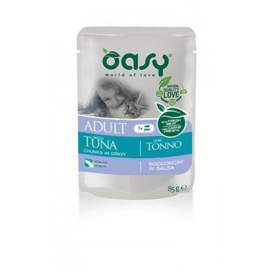 Oasy Adult Chunks in Gravy with Tuna 85g