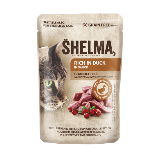 SHELMA RICH IN DUCK SAUCE-CRANBERRIES 85g