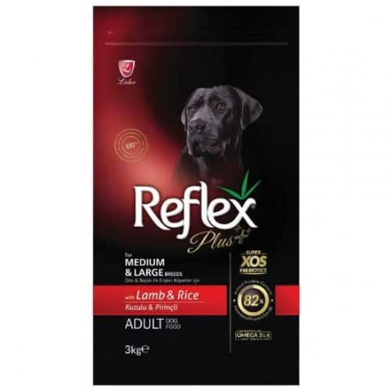 REFLEX PLUS MEDIUM & LARGE ADULT LAMB 3KG