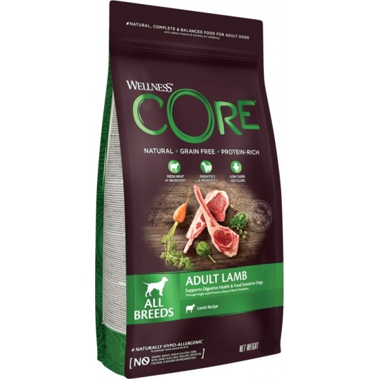  Wellness Core Grain Free Dog Adult Lamb - 1.8 kg