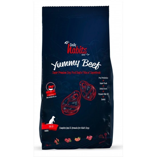 Daily Habbits Super Premium Dog food Yummy Beef 15kg Daily Habbits Super Premium Dog food Yummy Beef 15kg
