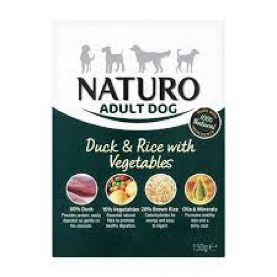 Naturo Dog Mini Duck with Rice and Vegetables 150gr