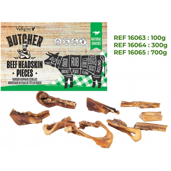 BEEF HEADSKIN PIECES ΣΤΡΟΓΓΥΛΟ ΚΕΦΑΛΙ ΔΕΡΜΑ100G