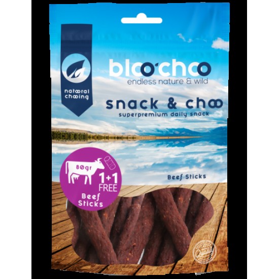 BlooChoo Snack Beef Sticks Λιχουδιές Με Μοσχάρι 80 gr