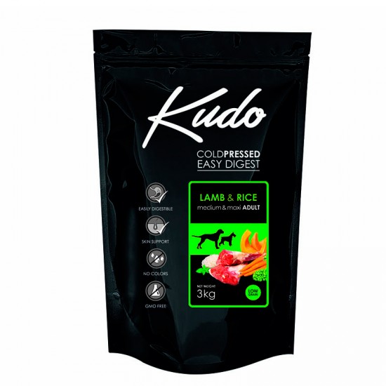 Kudo Low Grain Mini Adult Lamb & Rice 3kg