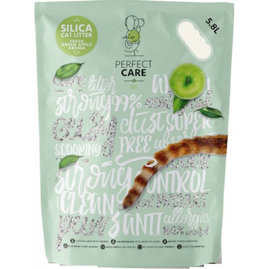 Perfect Care Cat Silica Green Apple Litter 15l Perfect Care Cat Silica Green Apple Litter 15l