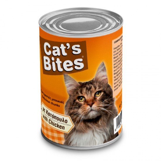 CAT'S BITES ΚΟΝΣΕΡΒΑ ΓΑΤΑΣ ΜΕ ΚΟΤΟΠΟΥΛΟ 820G