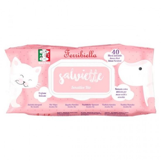 SALVIETTE FERRIBIELLA SENSITIVE BIO 40 PC