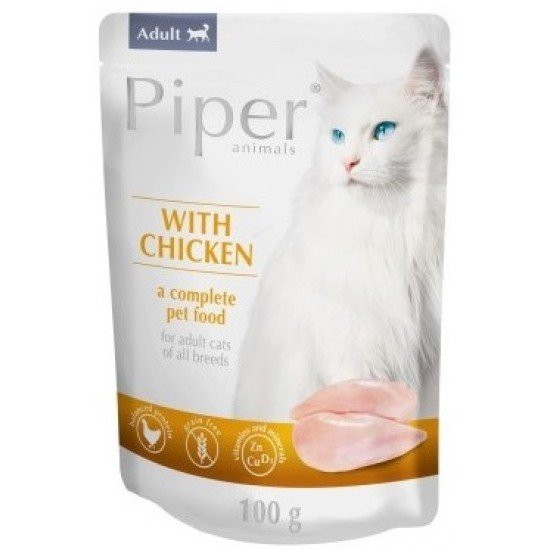 Piper Adult Chicken complete food for cats 100gr Piper Adult Chicken complete food for cats 100gr