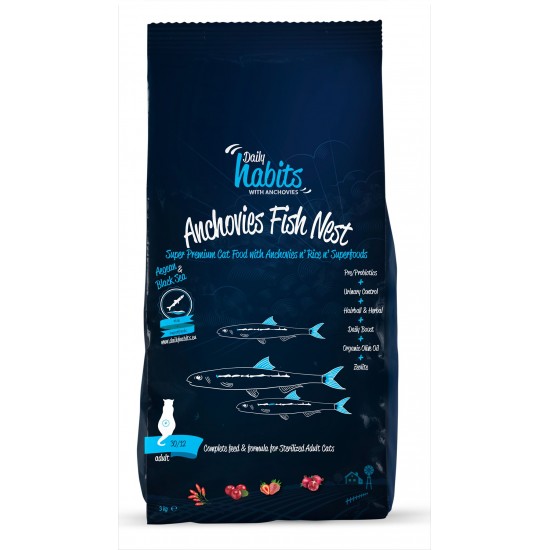 Daily Habbits Super Premium Cat Anchovies Fish Nest 15kg