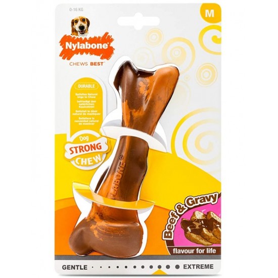 NYLABONE STRONG CHEWS BEEF & GRAVY TALLA M..